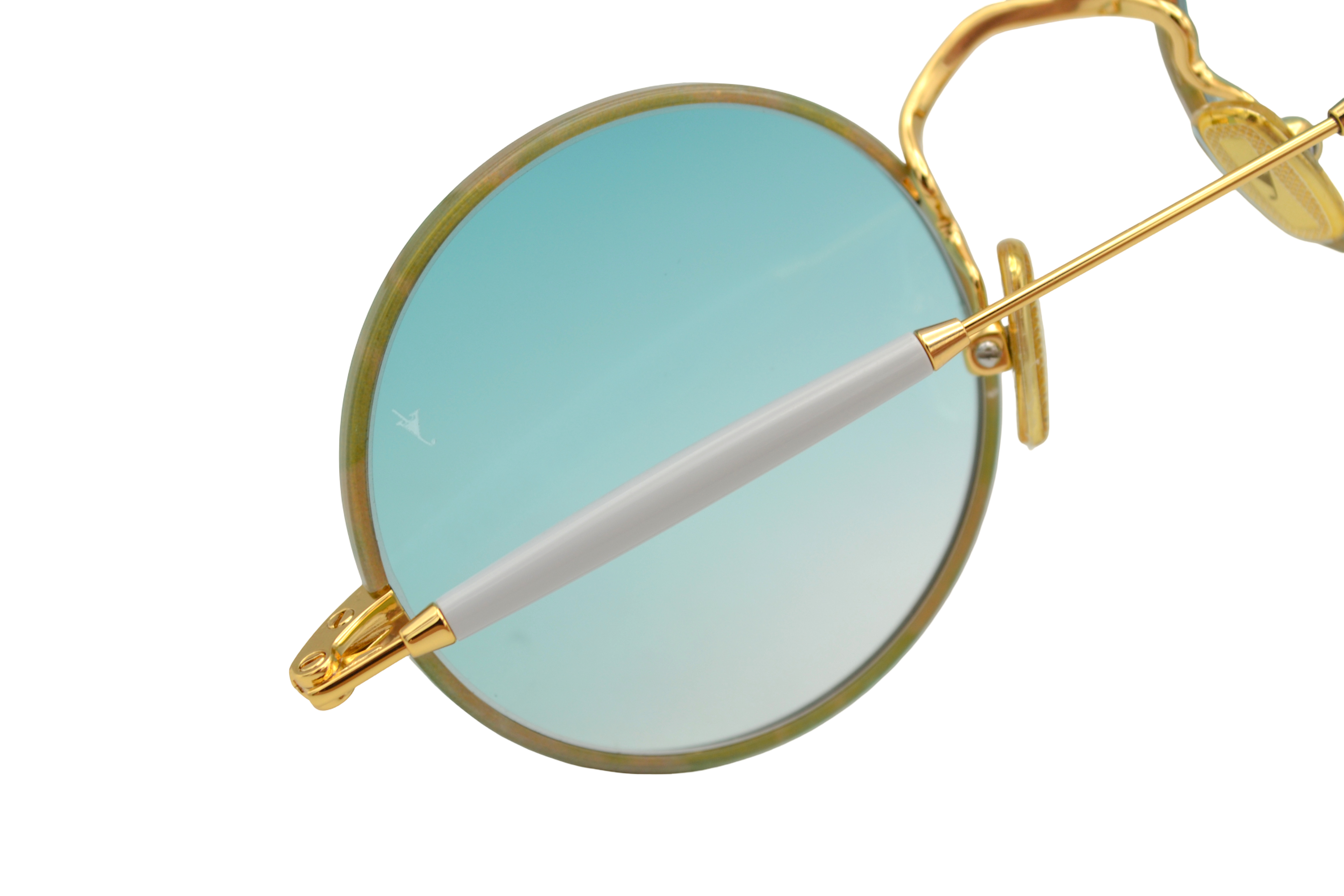 Gafas de sol Eyepetizer- QUATRE diseño redondeado de metal dorado, para mujer