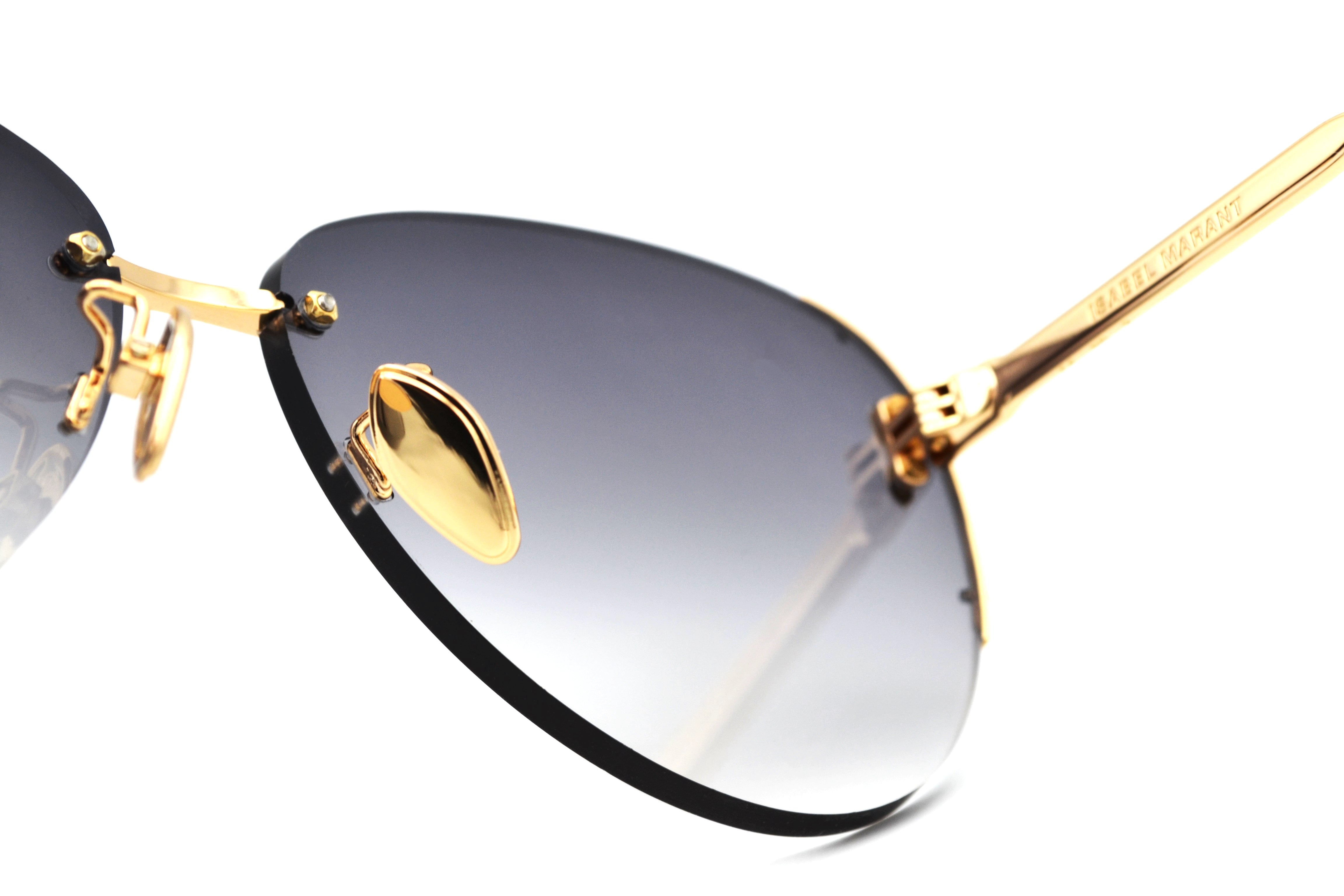 Gafas de sol Isabel Marant Diseño elegante de aviador dorado, para mujer