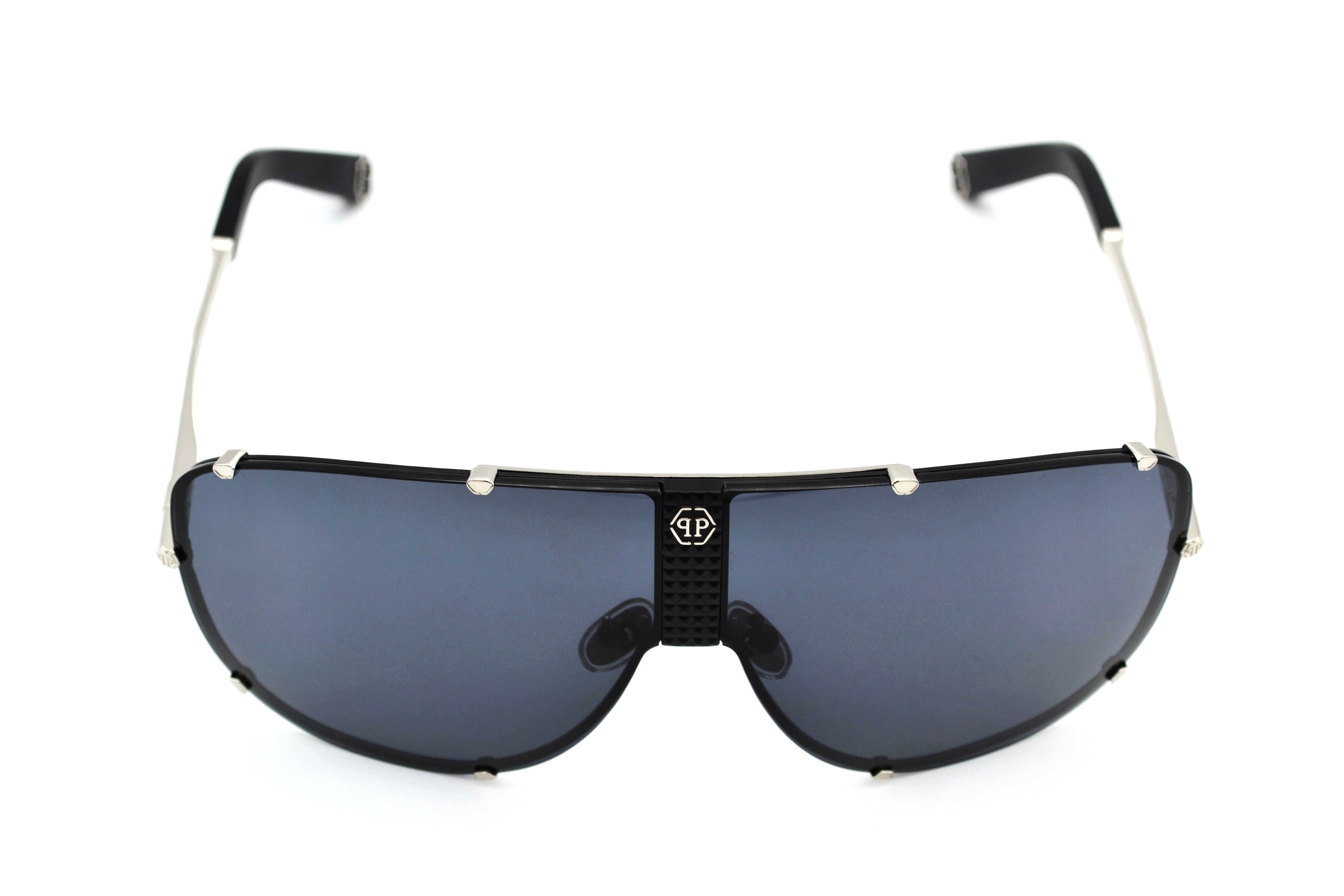 Gafas de sol Philipp Plein - Plein STUD SPP075 Diseño de pantalla con logo, para hombre