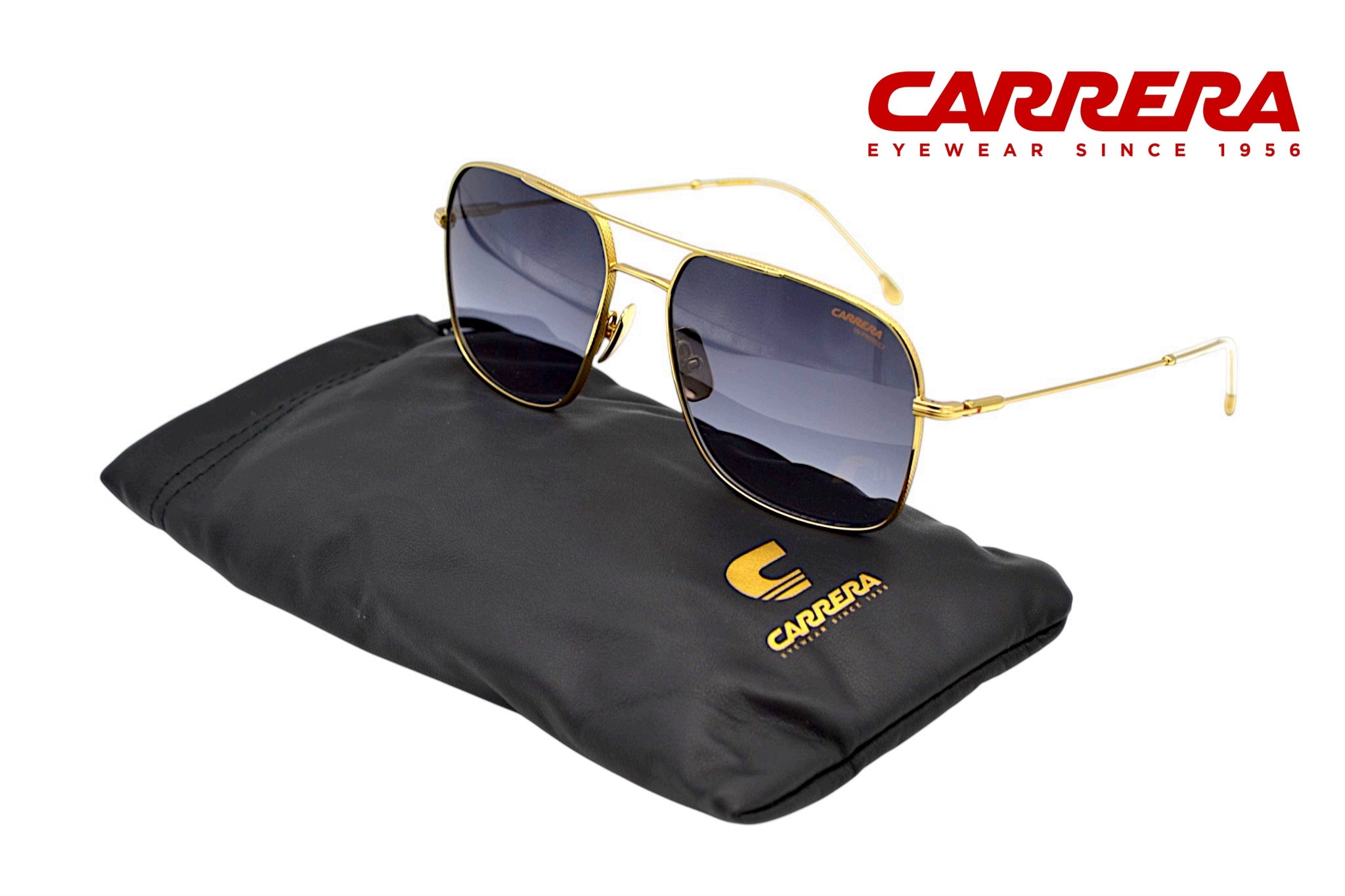 Gafas de sol CARRERA para hombre, con cuero rectangular metal dorado 247S 2F7