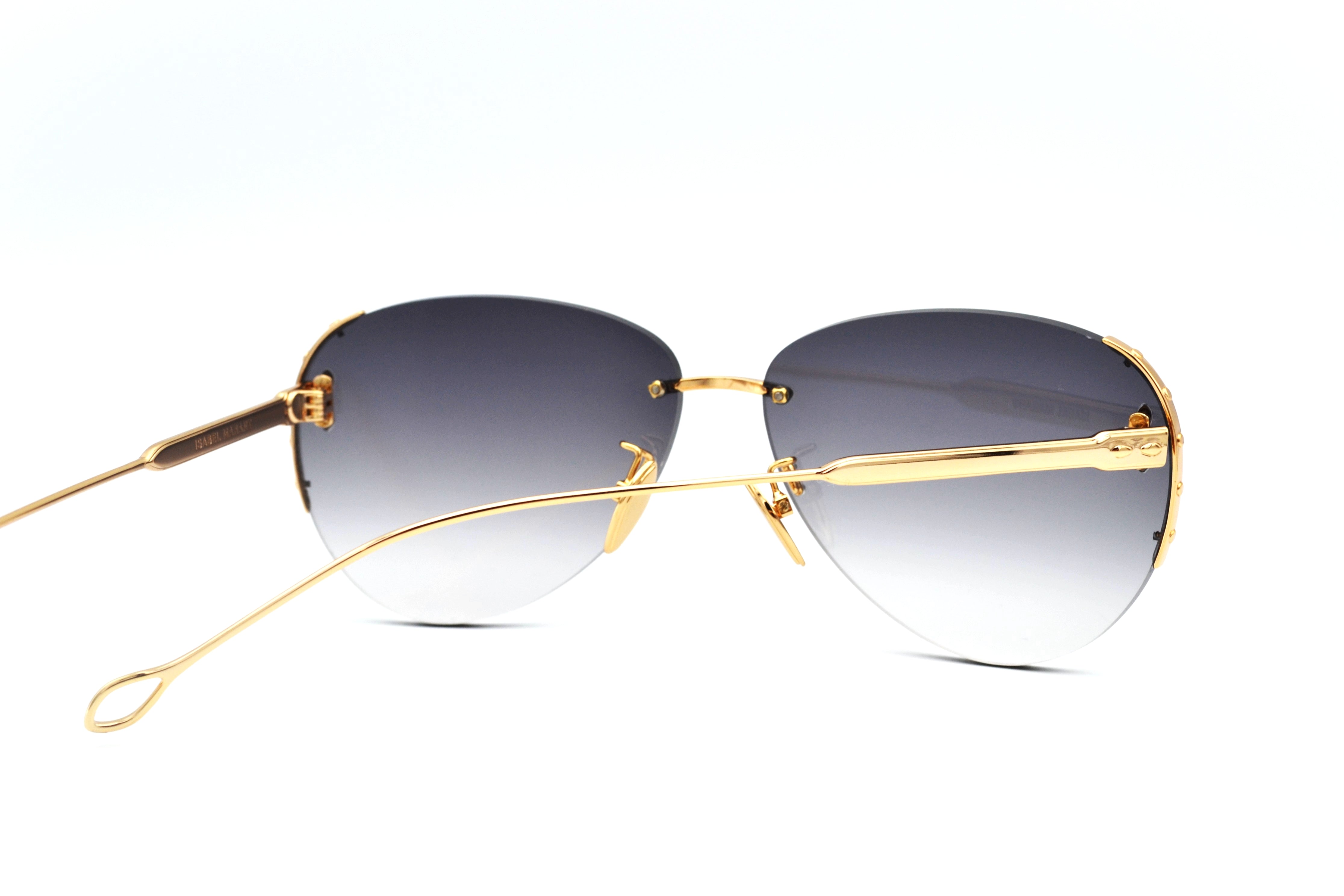 Gafas de sol Isabel Marant Diseño elegante de aviador dorado, para mujer