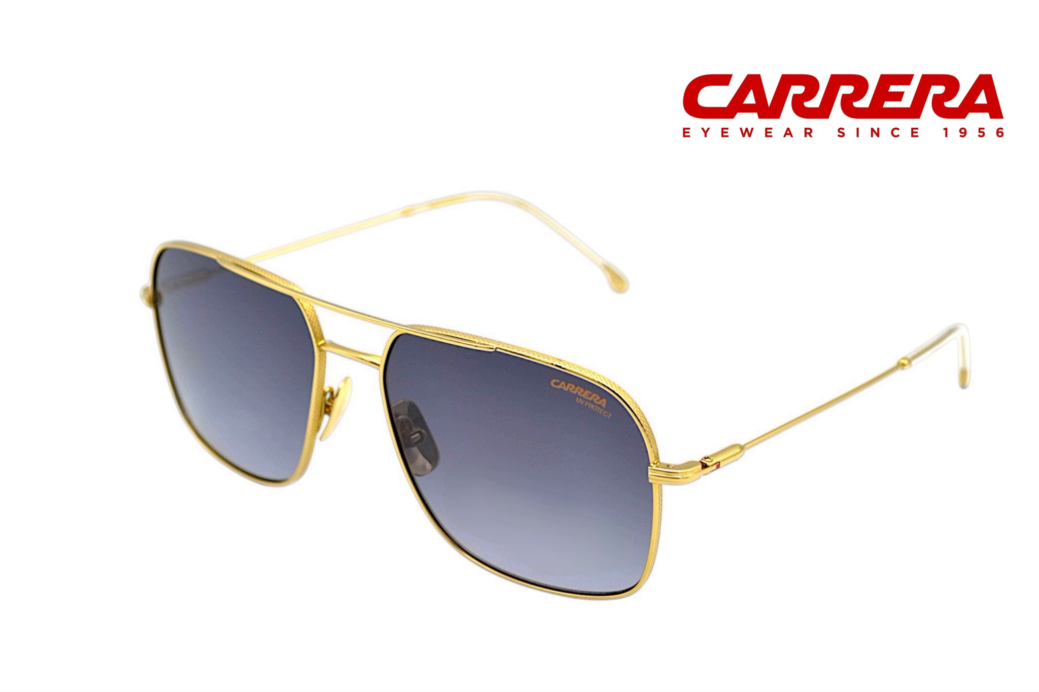 Gafas de sol CARRERA para hombre, con cuero rectangular metal dorado 247S 2F7
