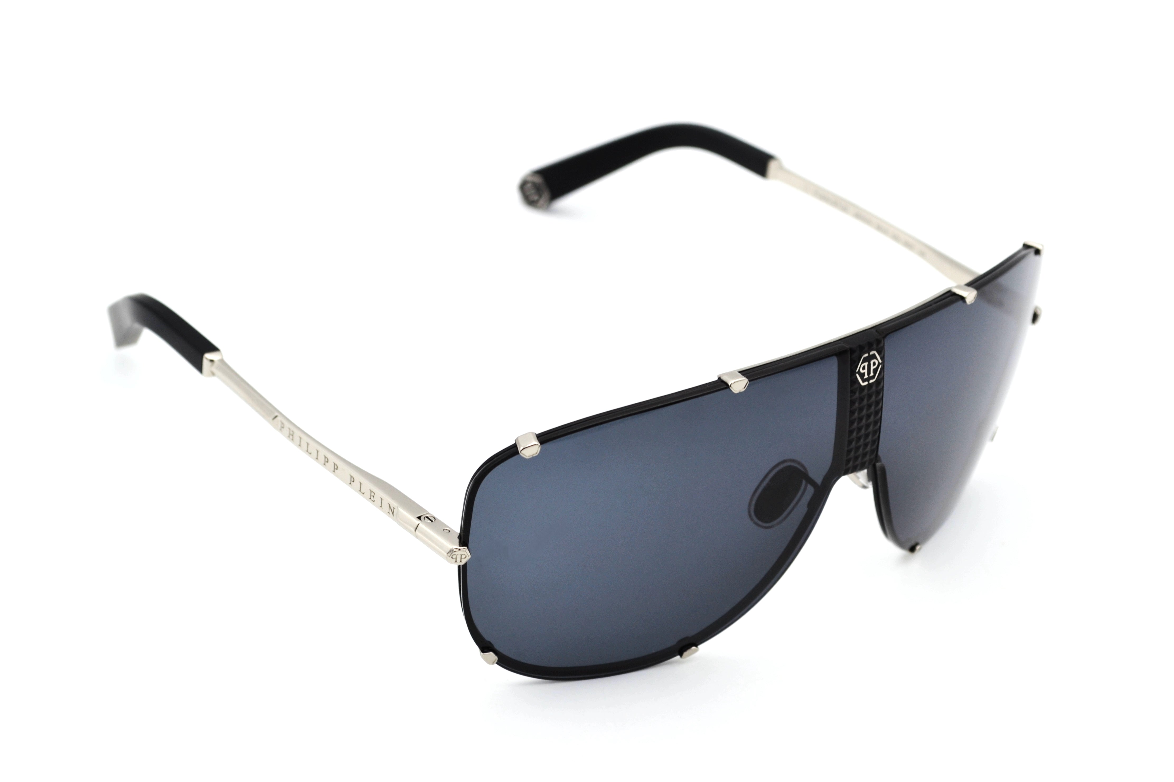 Gafas de sol Philipp Plein - Plein STUD SPP075 Diseño de pantalla con logo, para hombre