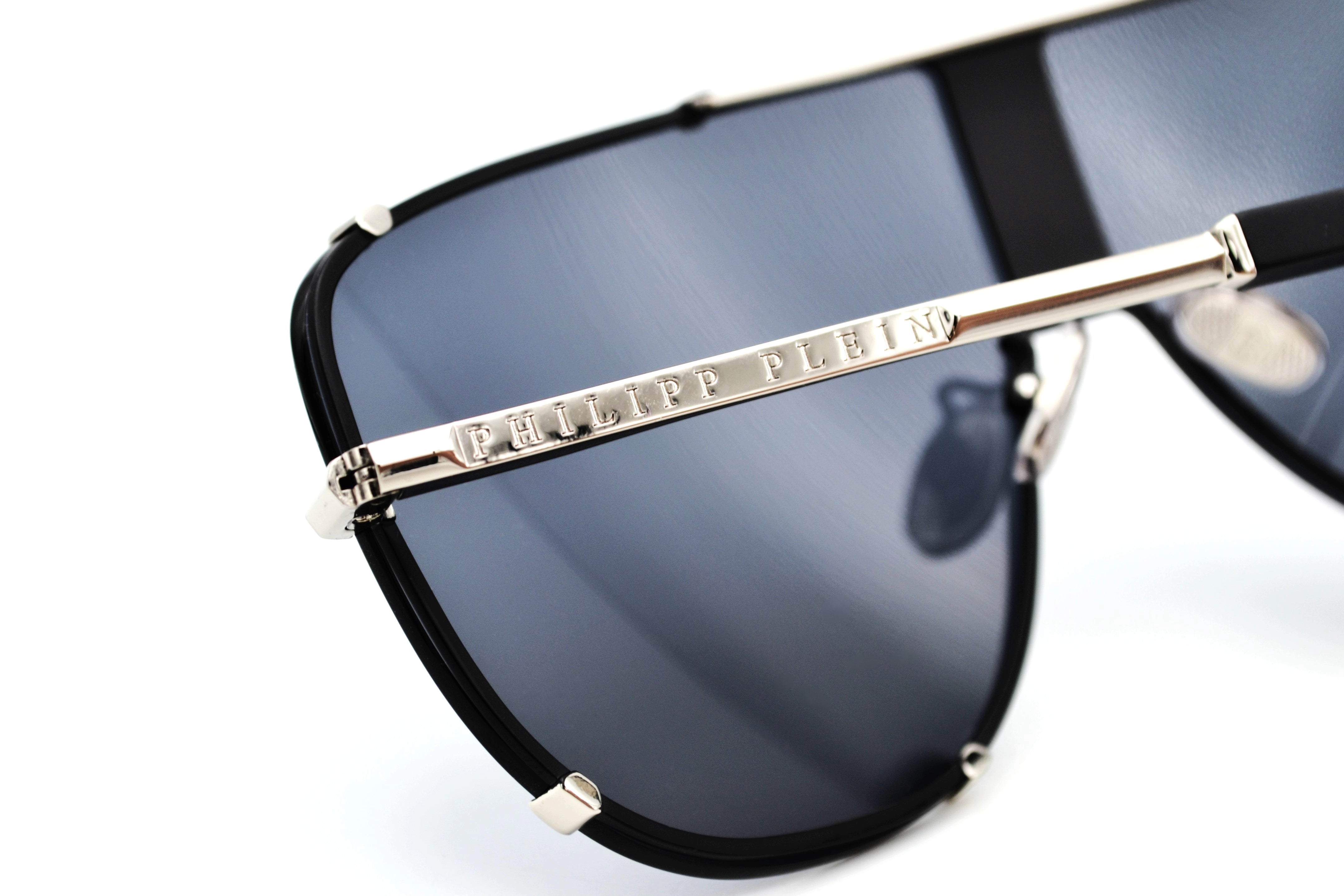 Gafas de sol Philipp Plein - Plein STUD SPP075 Diseño de pantalla con logo, para hombre