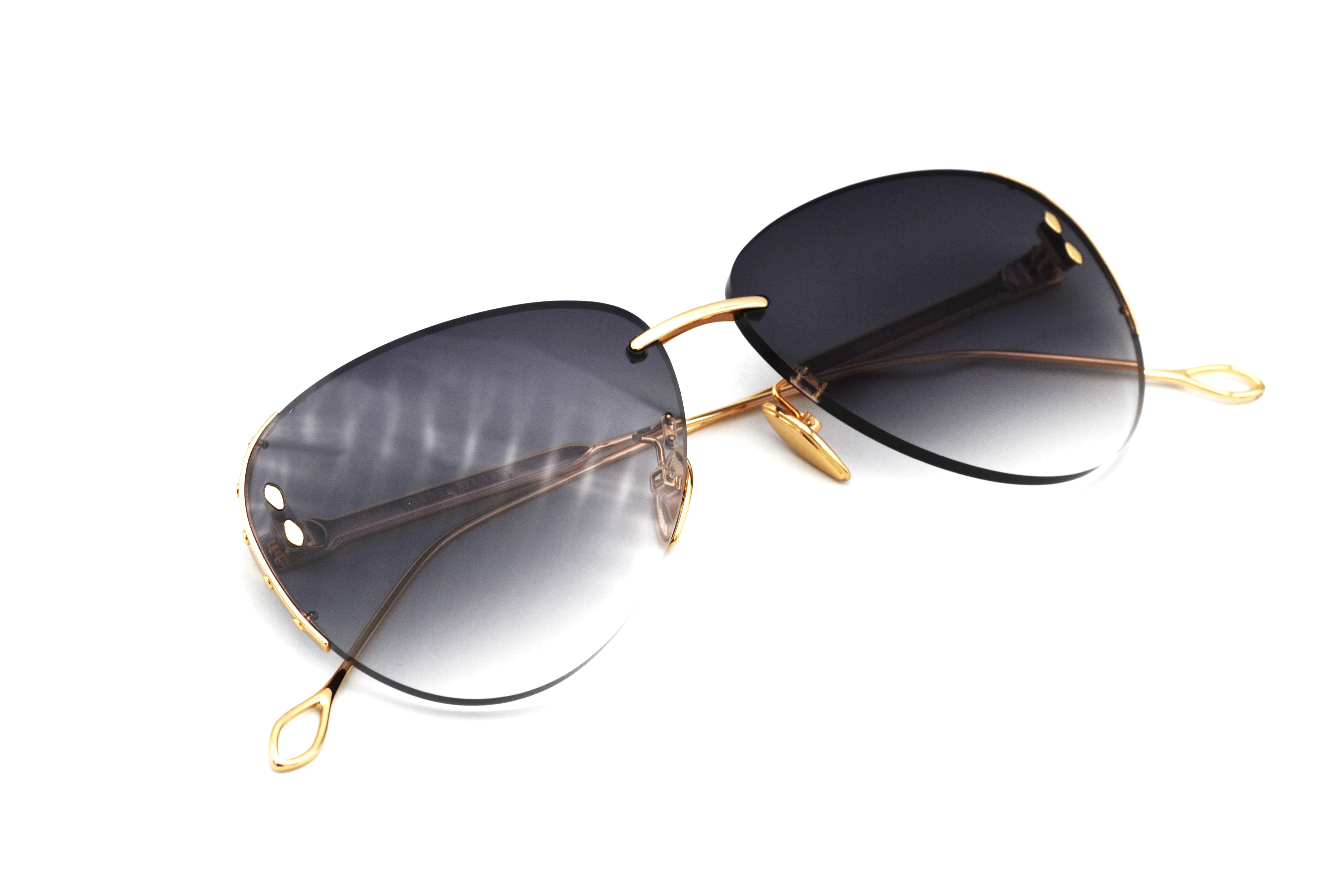 Gafas de sol Isabel Marant Diseño elegante de aviador dorado, para mujer