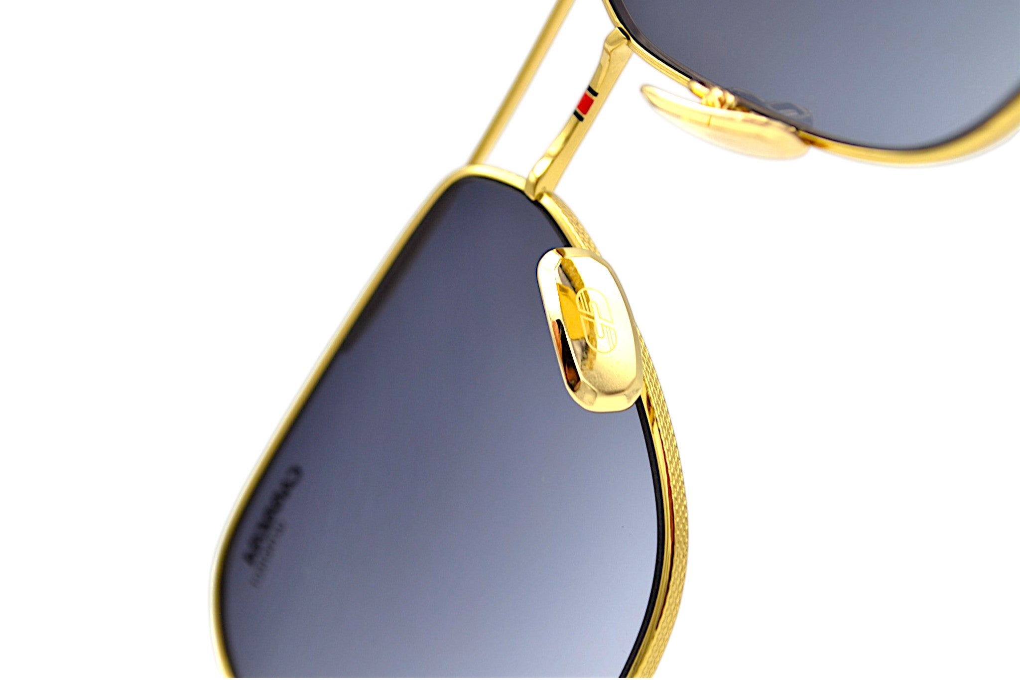 Gafas de sol CARRERA para hombre, con cuero rectangular metal dorado 247S 2F7