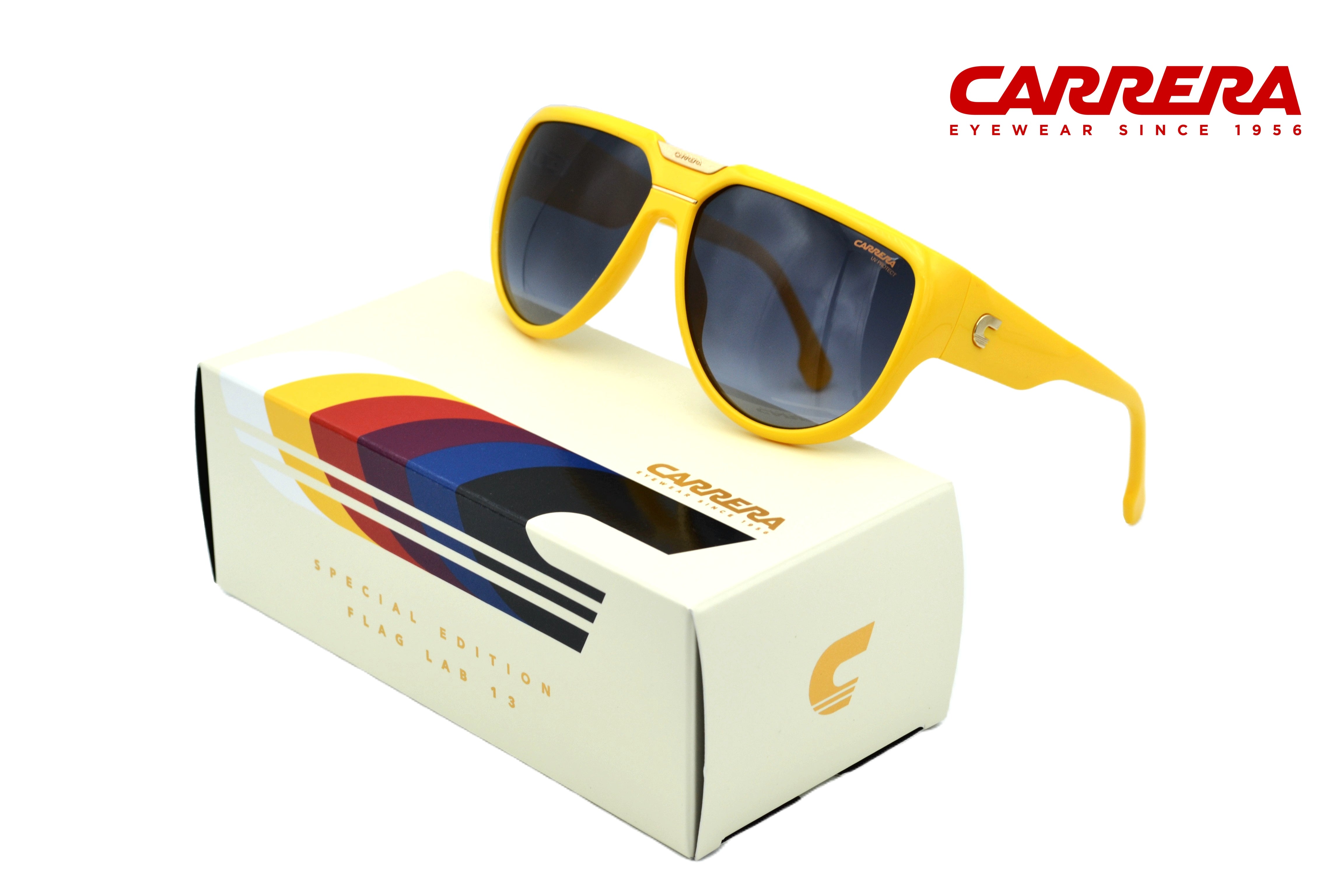 Gafas de sol CARRERA Flag Lab 13 40G90 - Edición limitada acetato amarillo, Unisex