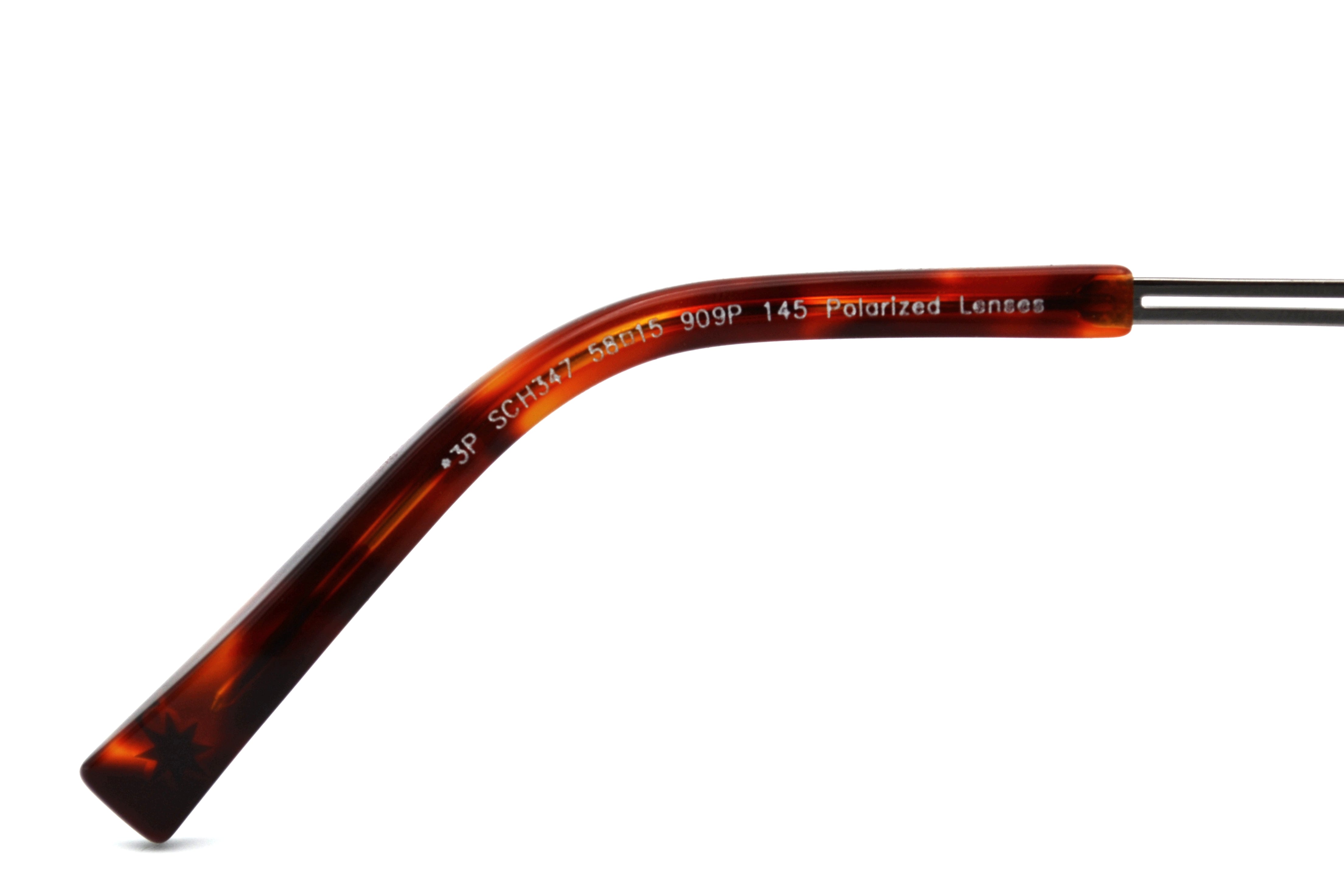 Gafas de sol Chopard SCH347 909P Lentes Polarizadas Diseño de aviador dorado y plateado