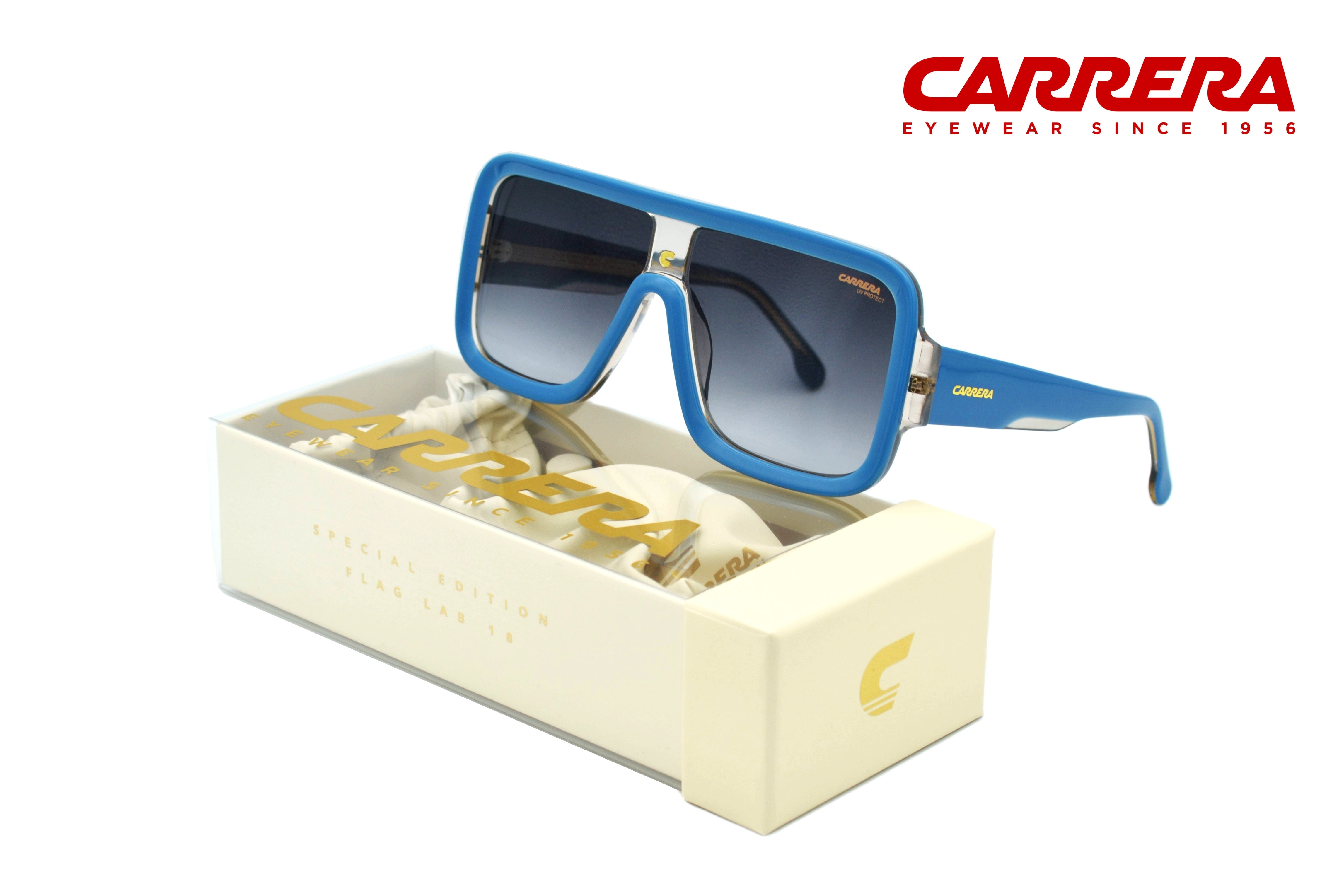 Gafas de sol CARRERA BLACKFLAP 14 YRQ90 - Edición limitada de acetato azul, Unisex