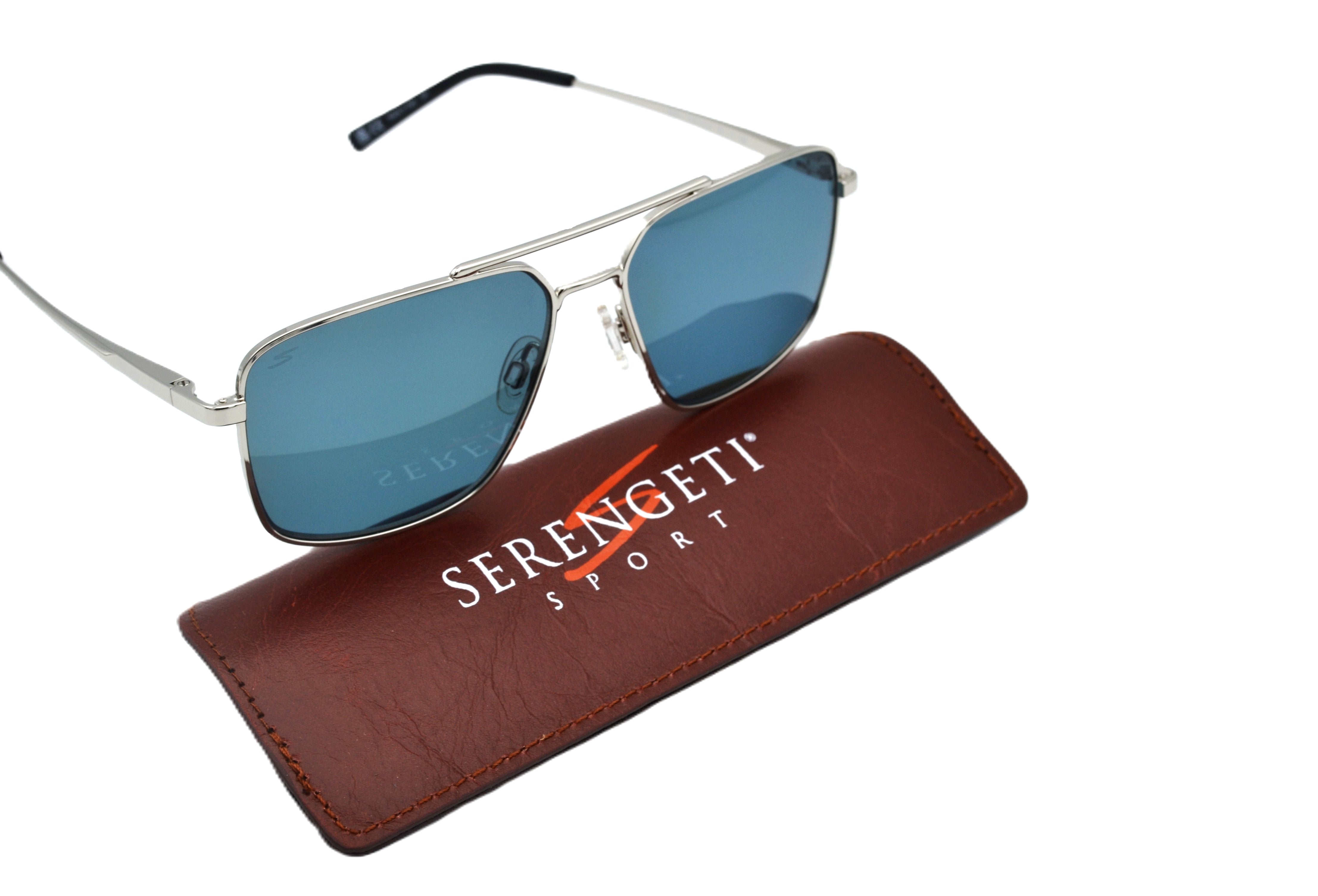 Gafas de sol Serengeti AITKIN SS554003 Diseño de metal plateado, para hombre