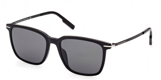 Ermenegildo Zegna EZ0206 01A Sunglasses - Acetate and Metal Design for Men