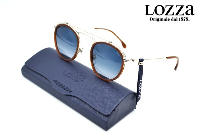 Gafas de sol Lozza SL2316V Firenze  - Diseño de acetato y metal plateado, para hombre