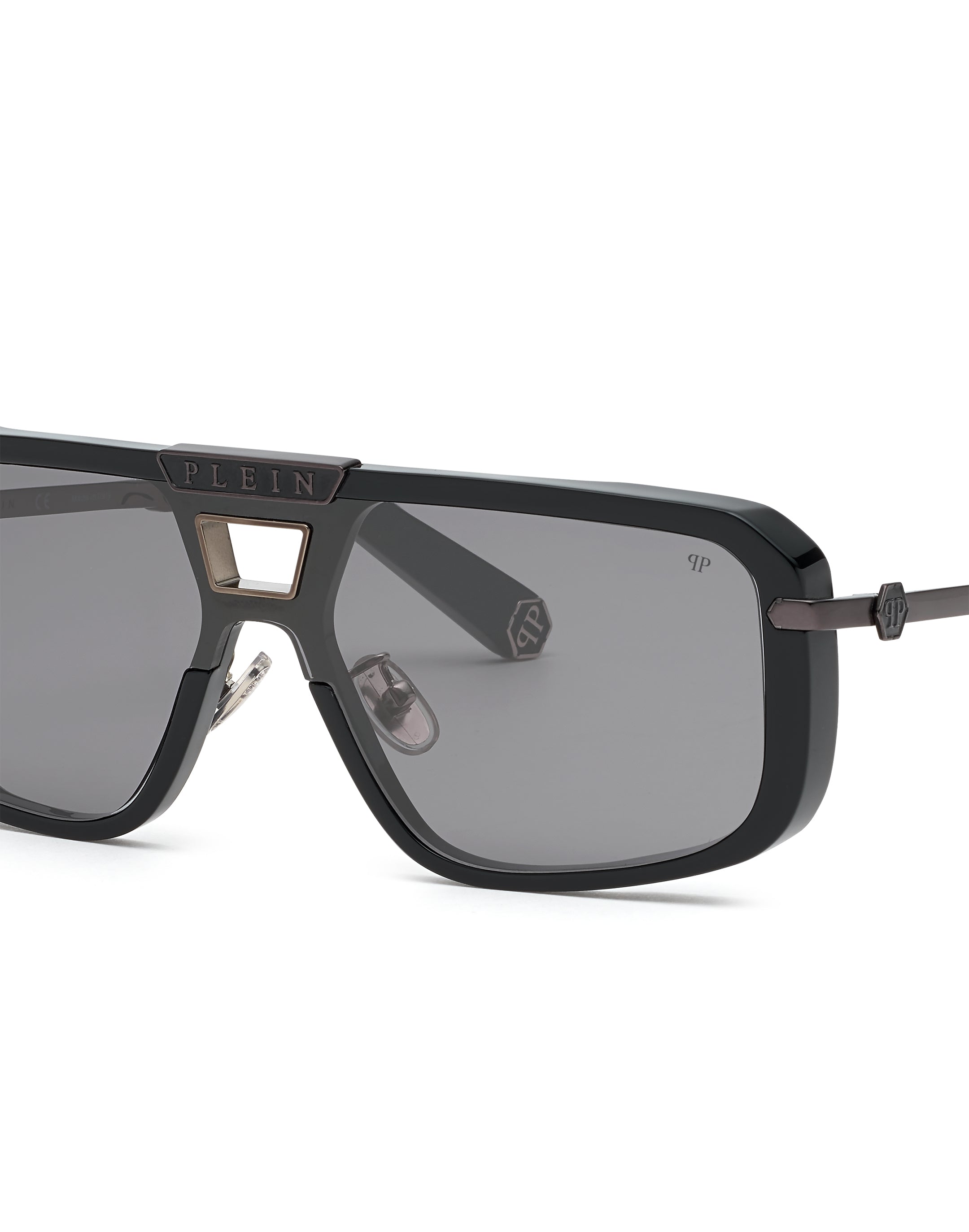 Gafas de sol Philipp Plein - Plein Legacy SPP008M 700X Diseño de acetato y metal negro para hombre