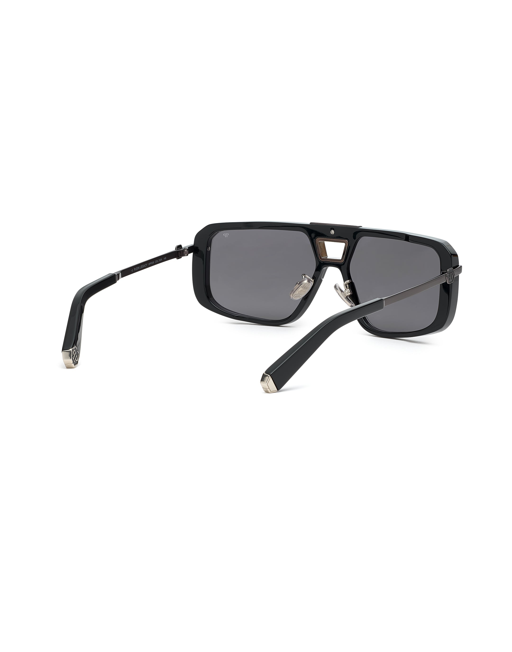 Philipp Plein Sunglasses - Plein Legacy SPP008M 700X Black Acetate and Metal Design for Men