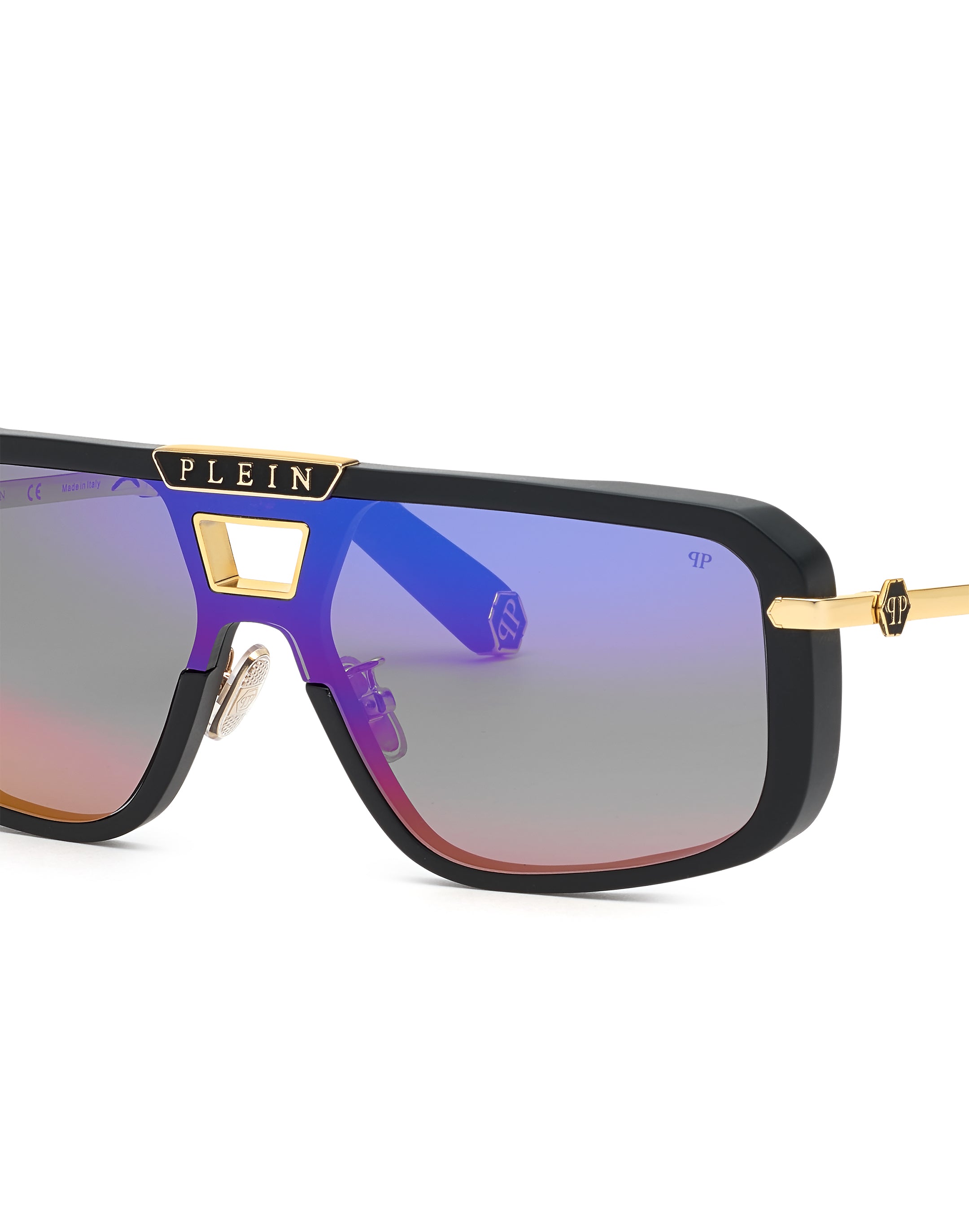 Gafas de sol Philipp Plein - Plein Legacy SPP008M 703V Diseño de acetato y metal dorado para hombre