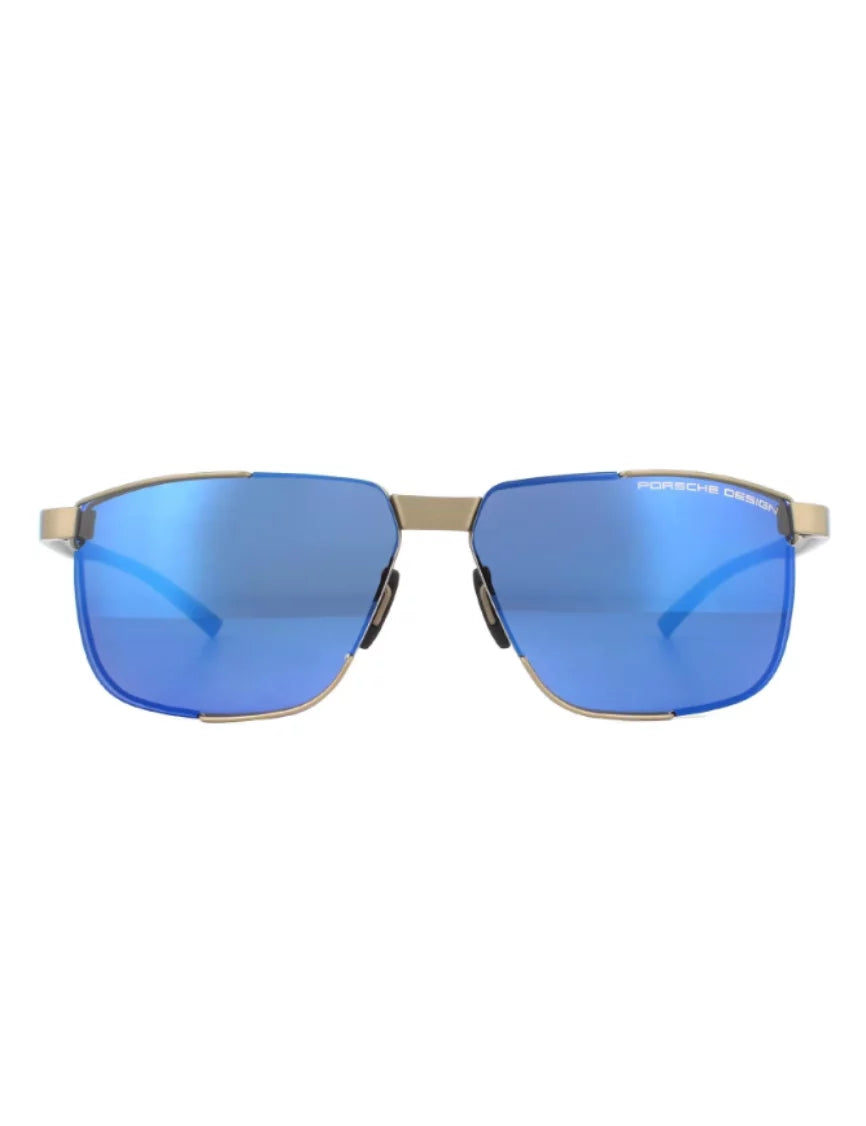 Gafas de sol Porsche Design P8680D - Montura rectangular con lentes azules, para hombre