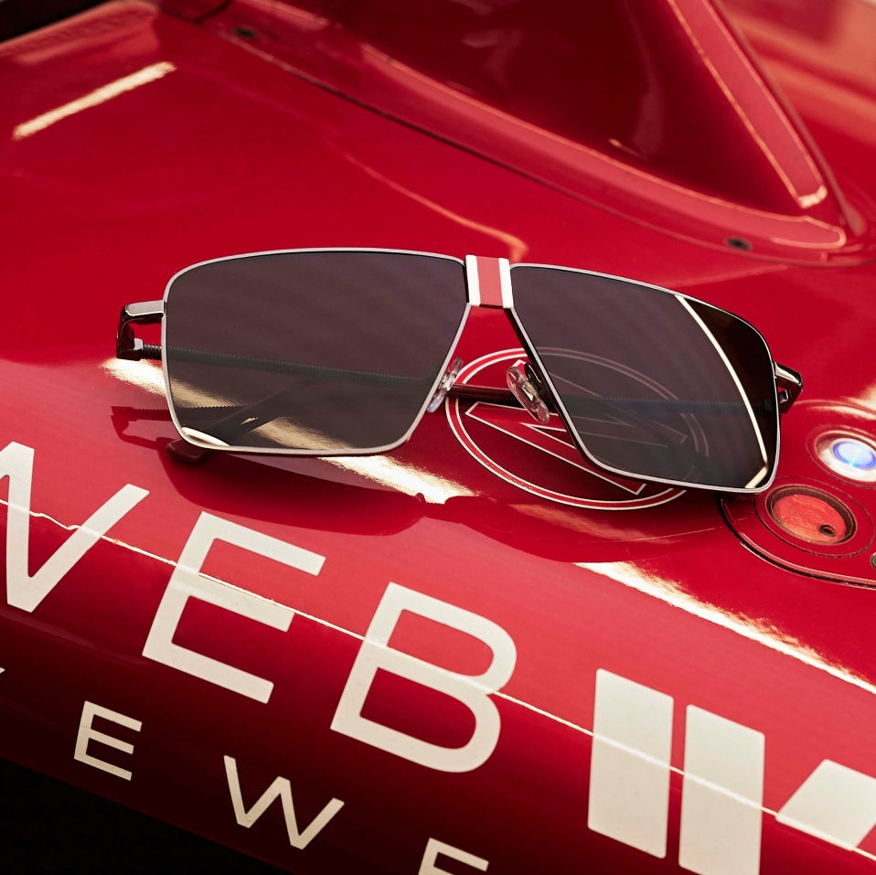 Gafas de sol Web Eyewear Edición Alfa Romeo F1 TEAM - Modelo del piloto Valtteri Bottas, diseño de titanio para hombre