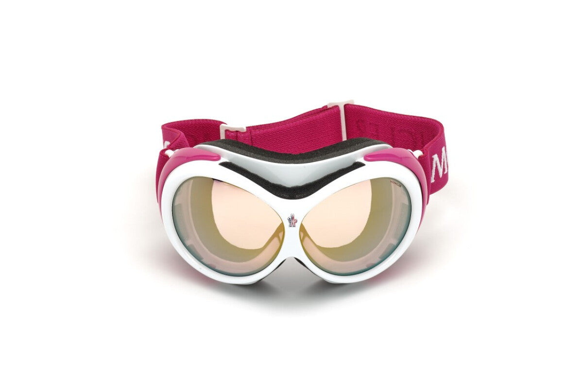 Gafas de sol Moncler, Moncler Goggle ML0130S 21U color blanco y rosa unisex