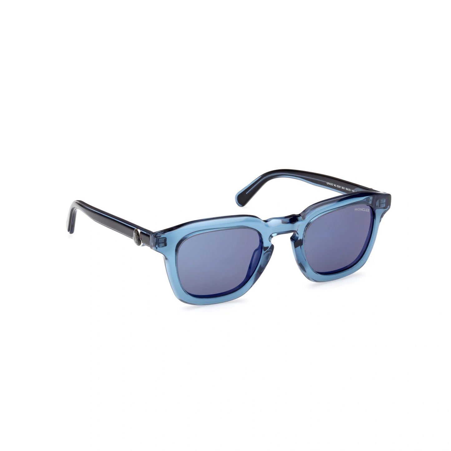 Gafas de sol Moncler GRADD ML0262 90X - Diseño de acetato azul transparente, unisex