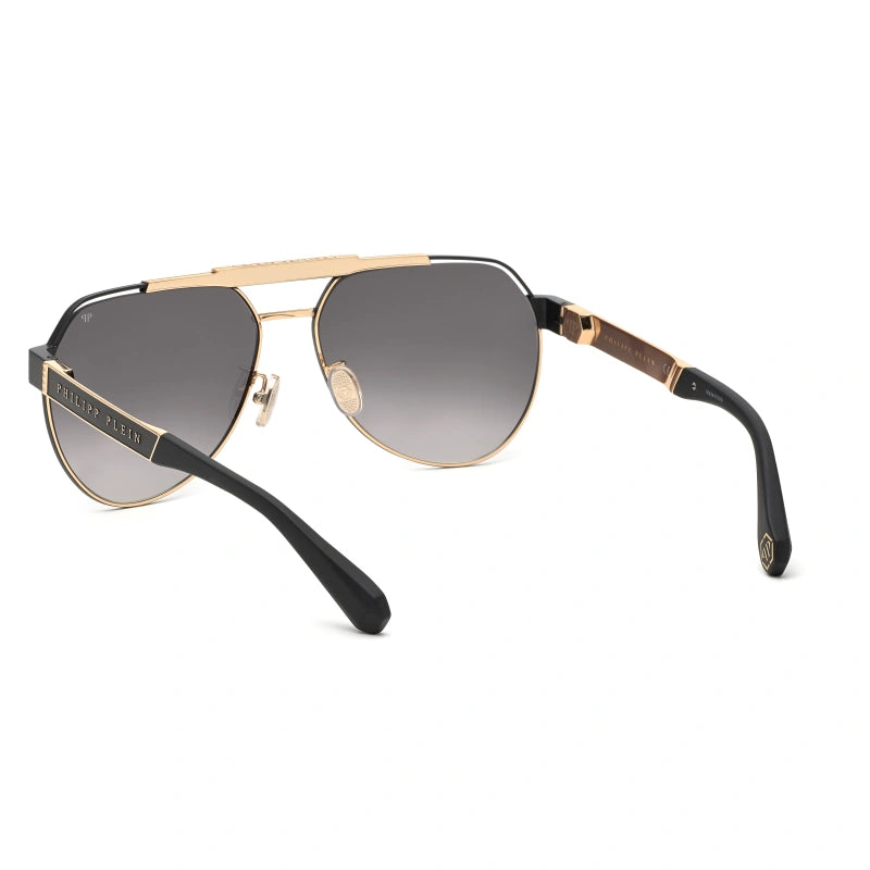 Gafas de sol Philipp Plein - Plein Military SPP073M 0302, Diseño de aviador con metal dorado para hombre