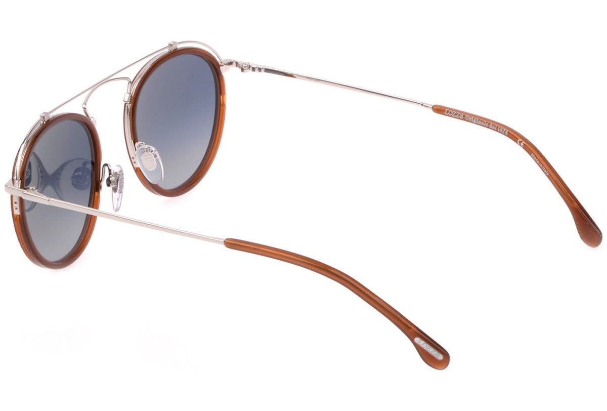 Gafas de sol Lozza SL2316V 579K - Diseño redondo de acetato y metal plateado, unisex